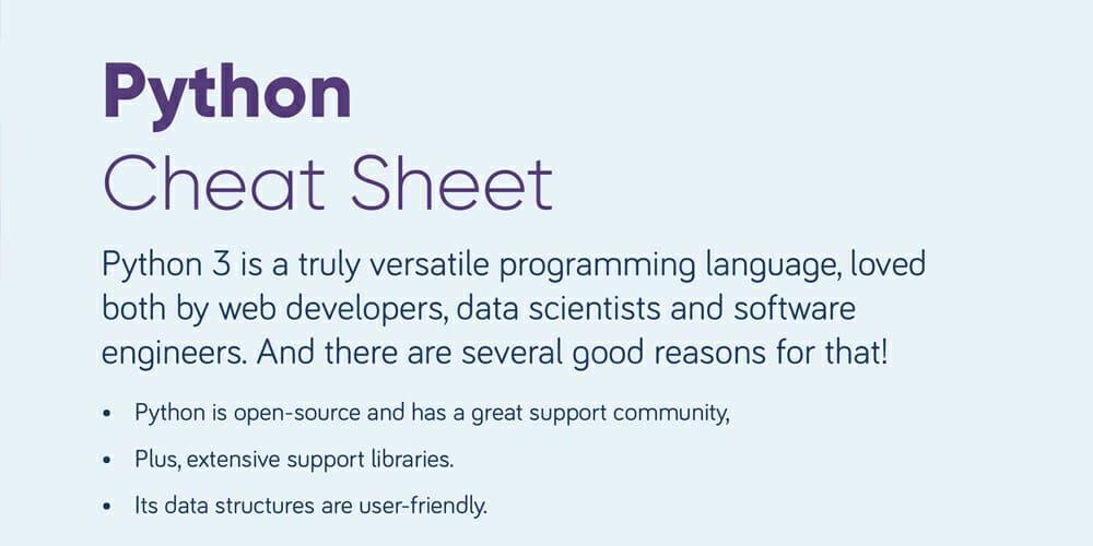 Discover the Best Places To Learn Python 94 Python Cheat Sheet