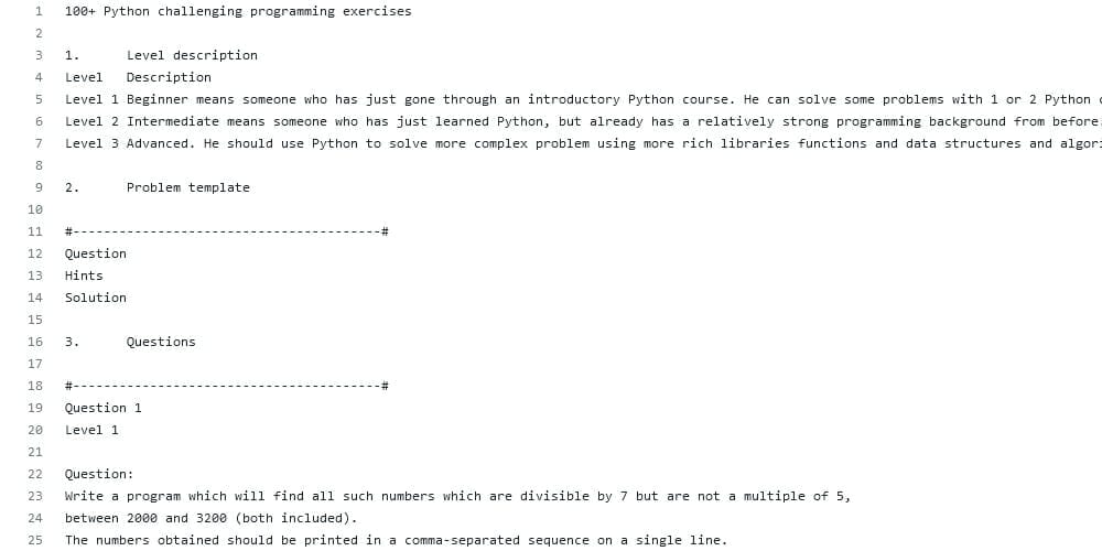 Python Programming Exercises