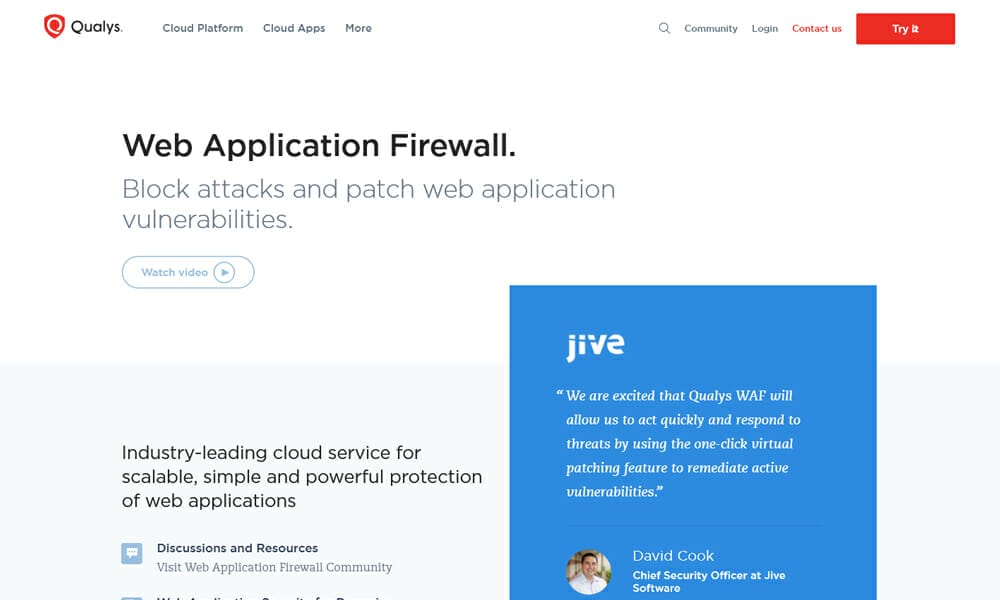 Qualys Web Appllication Firewall