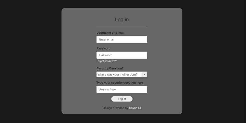 Responsive Login Form