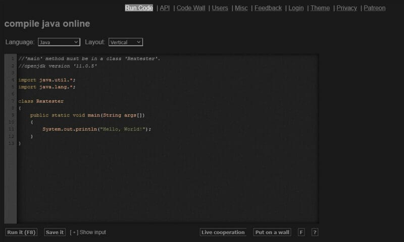 20+ Best Online Java Compiler, Editor And IDE » CSS Author