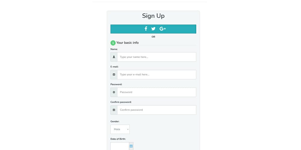 Free Bootstrap Form Templates