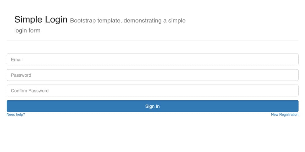 Best Free Bootstrap Login Forms 27 Simple Login