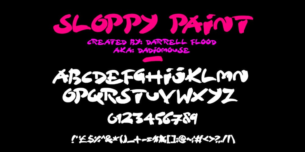 Sloppy Paint Font