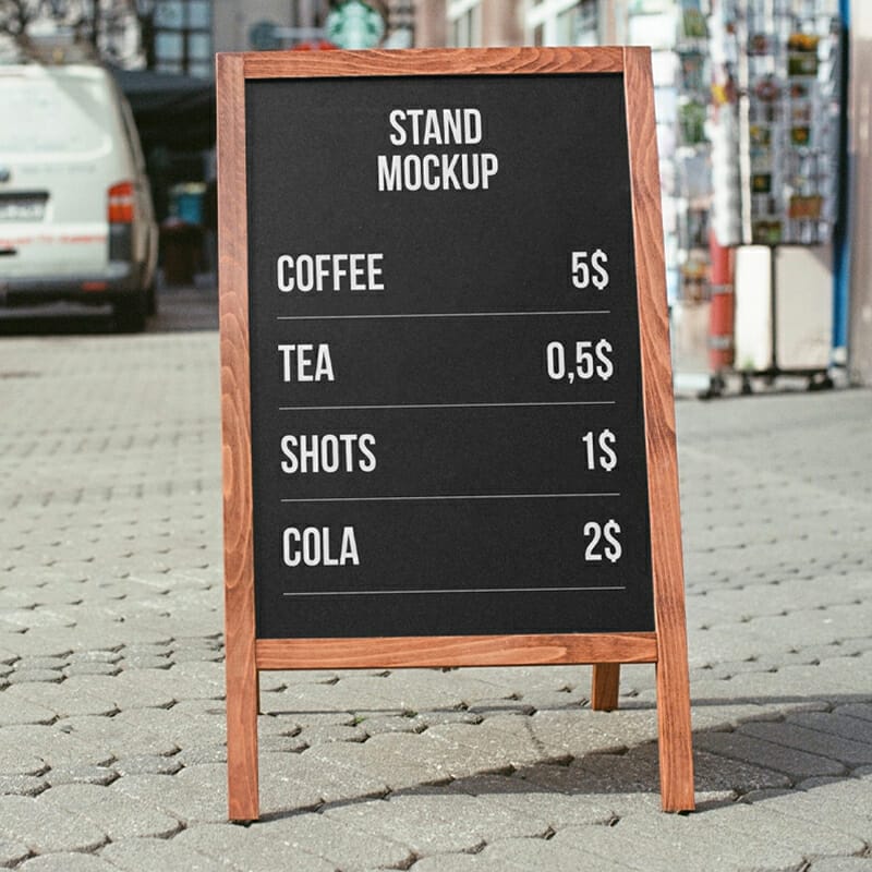 Stand On Street Mockup