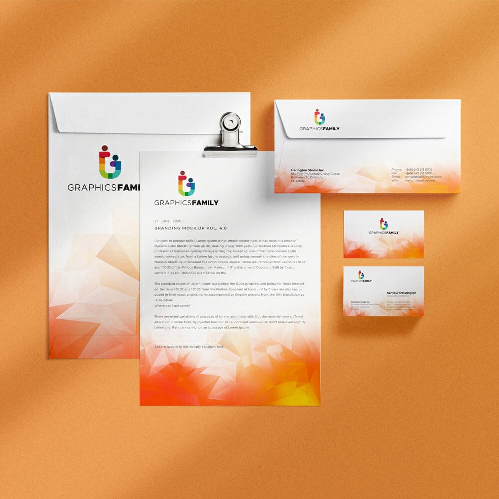 Stationery Template Design Mockup