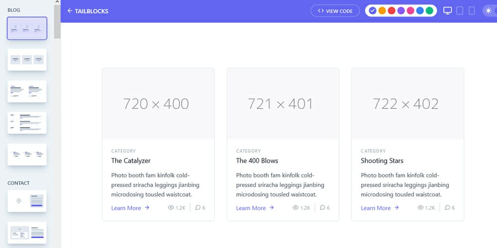 Free Tailwind CSS UI Components and Resources 28 Tailblocks