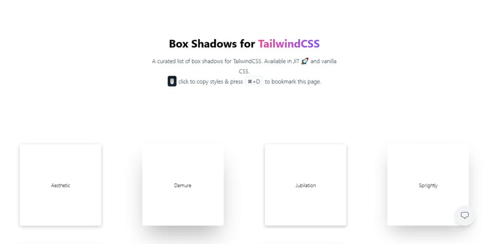 Tailwind Box Shadows