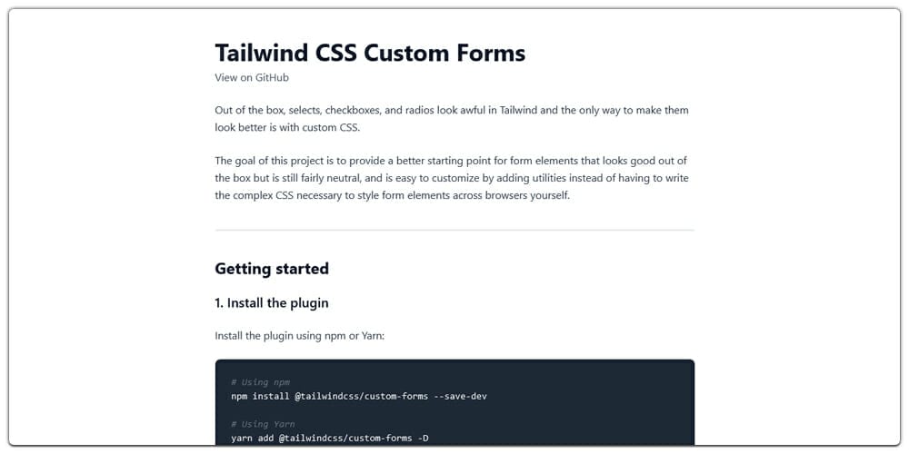 Tailwind CSS Custom Forms