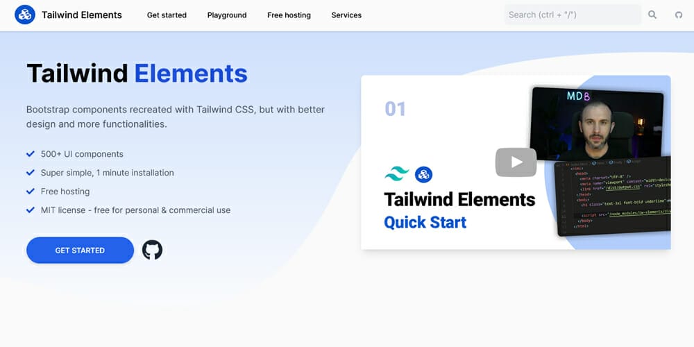 Free Tailwind CSS UI Components and Resources 37 Tailwind Elements