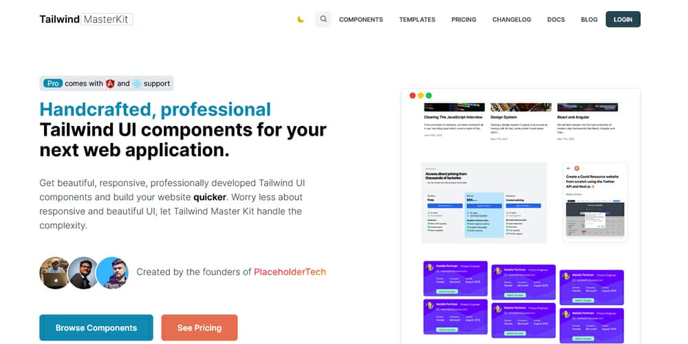 Free Tailwind CSS UI Components and Resources 56 Tailwind Masterkit
