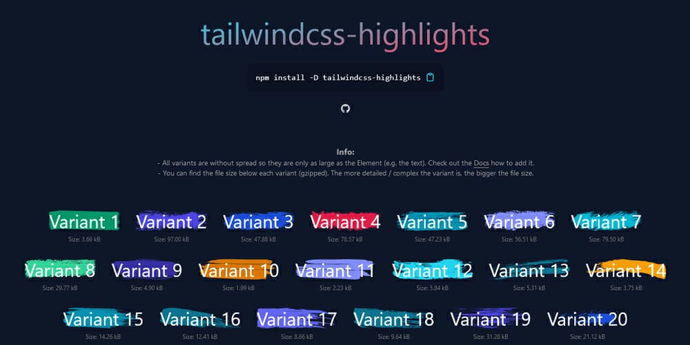 Tailwindcss Highlights