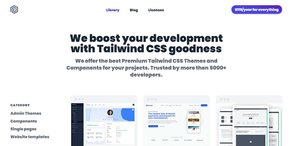 Free Tailwind CSS UI Components and Resources 44 Themes Dev Library