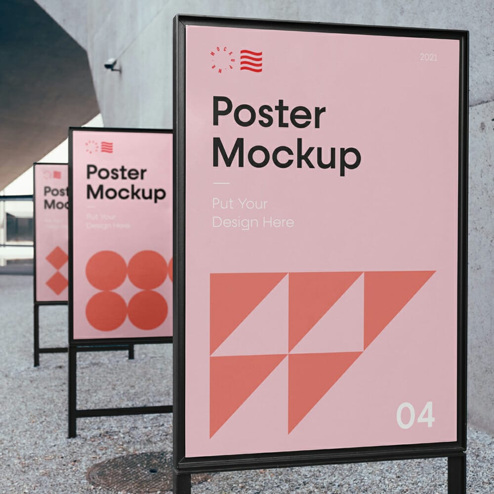 Triple Poster Mockup