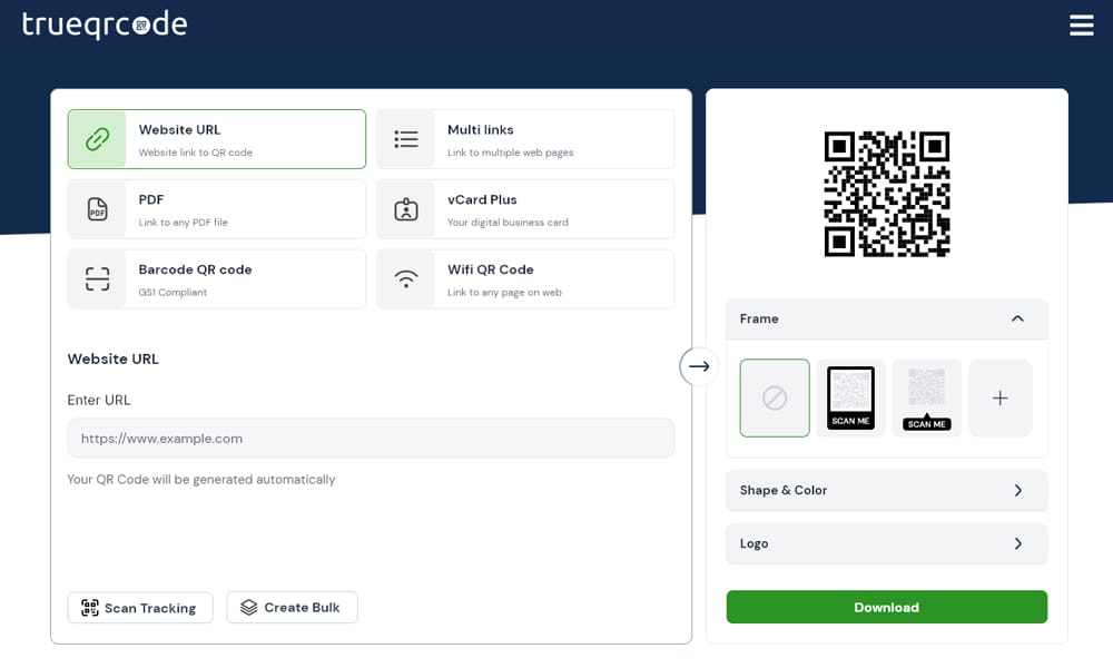 TrueQRCode Generator