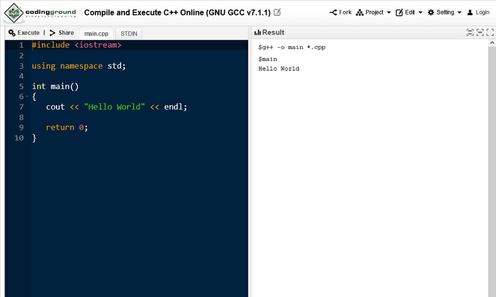 Online C Compiler
