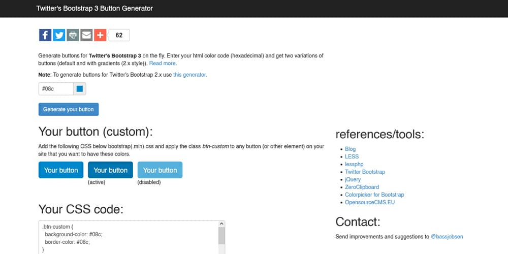  Twitter's Bootstrap 3 Button Generator