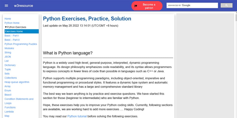 Discover the Best Places To Learn Python 30 W3resource