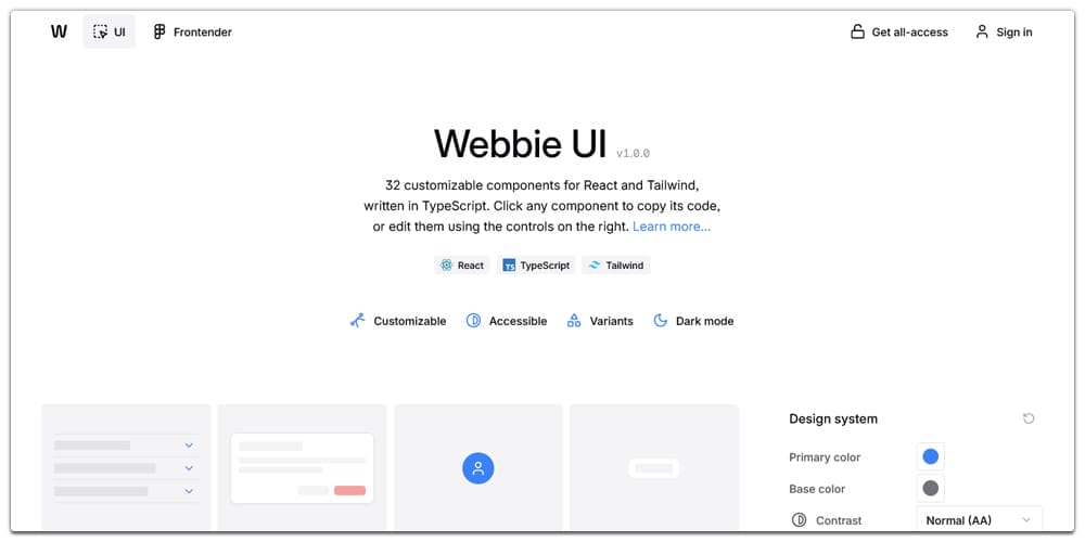 Webbie UI