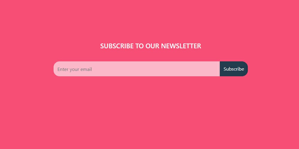 bootstrap Newsletter Subscription Form