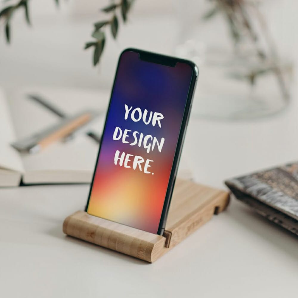 iPhone On A Stand