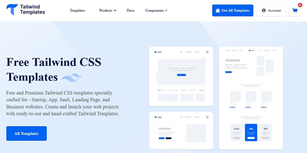 Free Tailwind CSS UI Components and Resources 33 Tailwind Templates