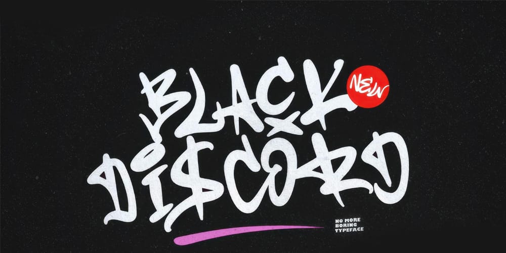 Black Discord Graffiti Font