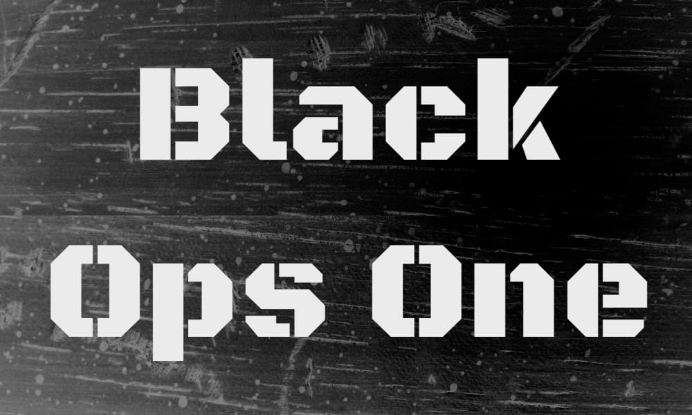 Black Ops One Font