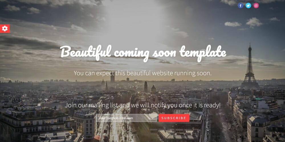 Bootstrap 4 Coming Soon Template