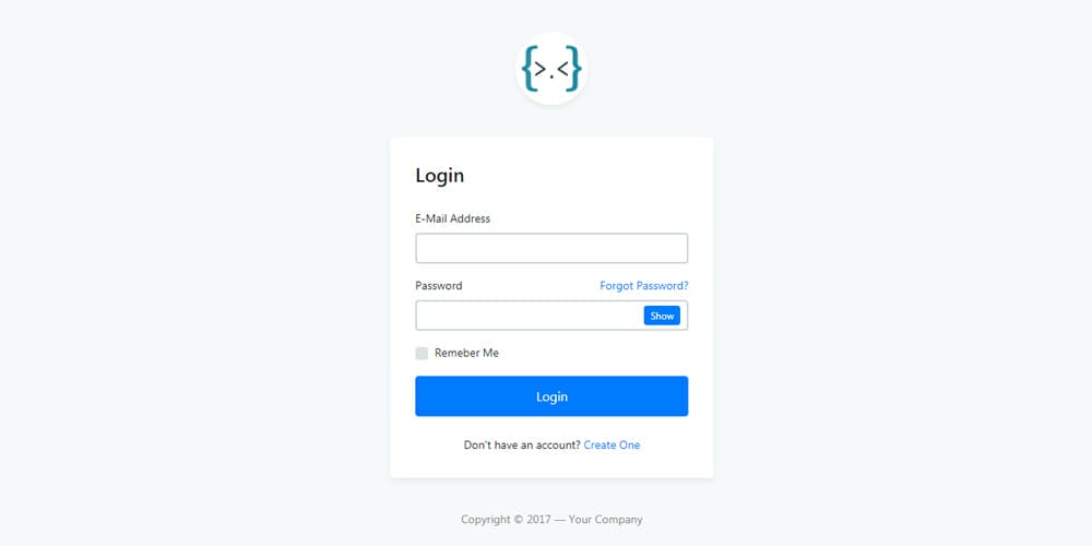 Bootstrap 4 Login Page Template