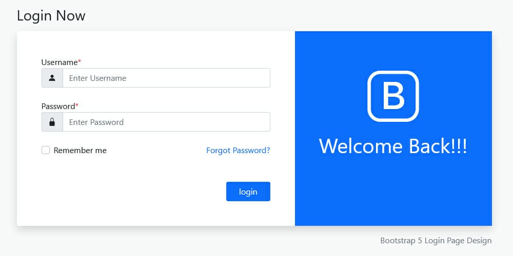 Bootstrap 5 Login Form Template
