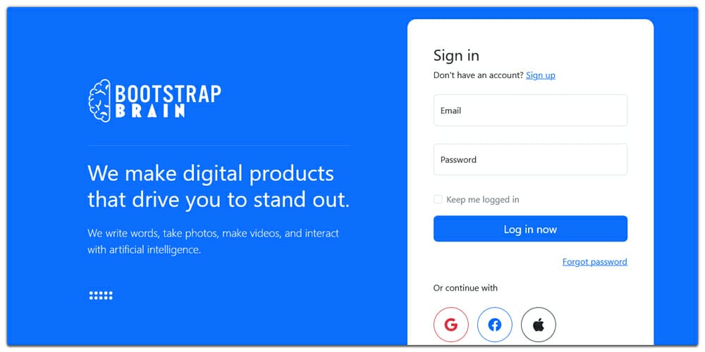 Bootstrap 5 Simple Login Form Template