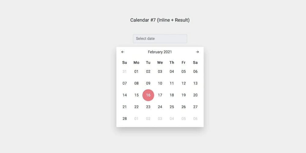 Bootstrap Calendar Picker