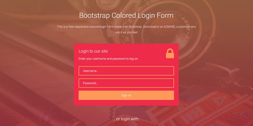 Best Free Bootstrap Login Forms Css Author 8053