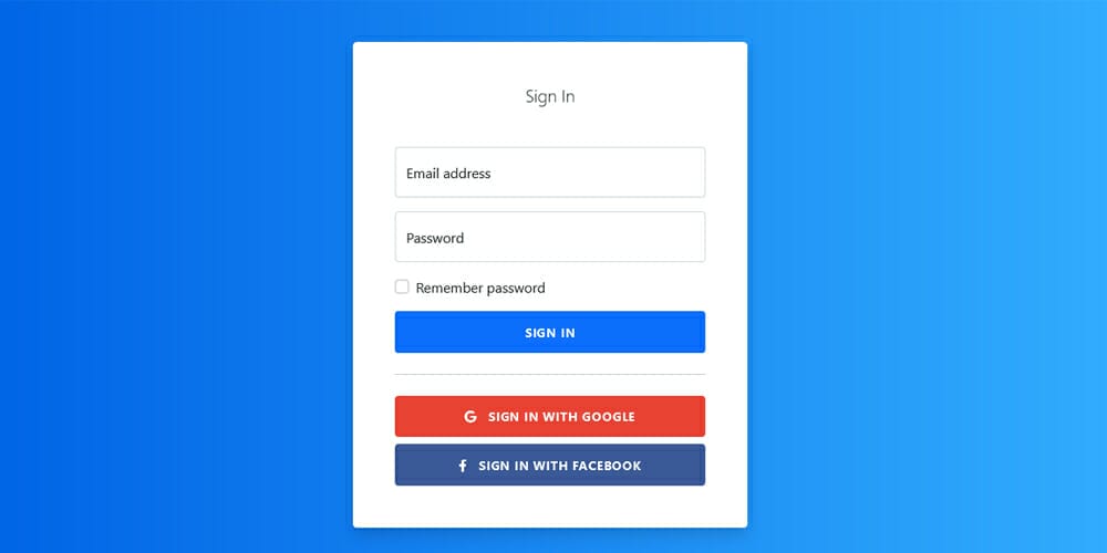 Best Free Bootstrap Login Forms 2