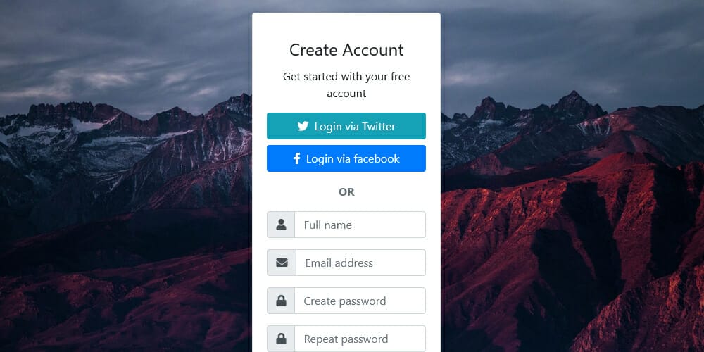 Bootstrap Snippet Login