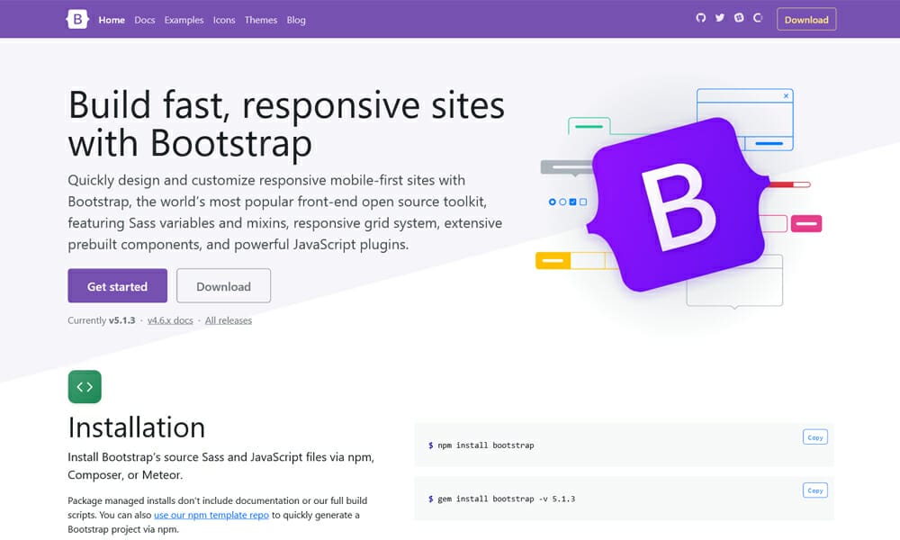 100+ Best CSS Frameworks for Responsive Design 1 Bootstrap