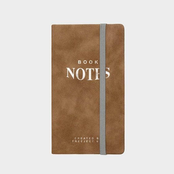 Brown Leather Note Book Hard Cover Mockup Design