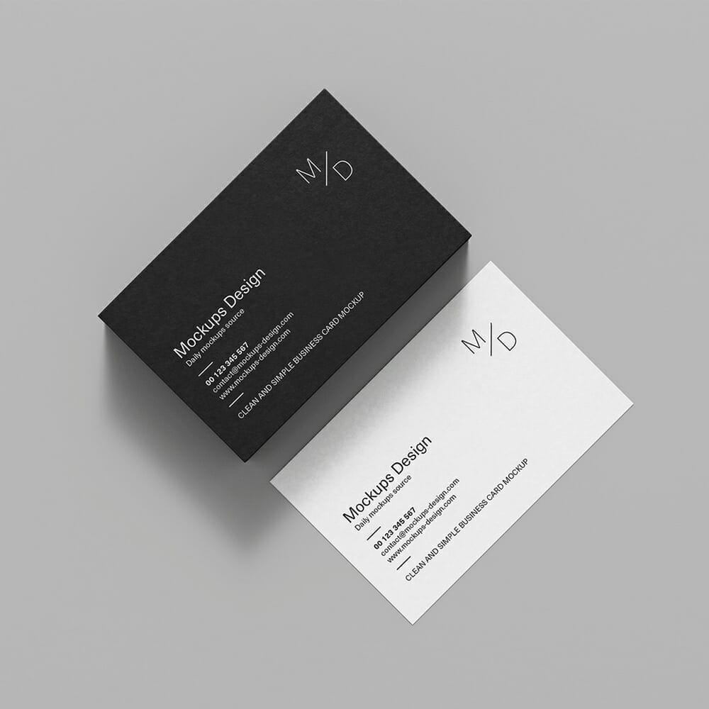 Clean Business Cards Mockup