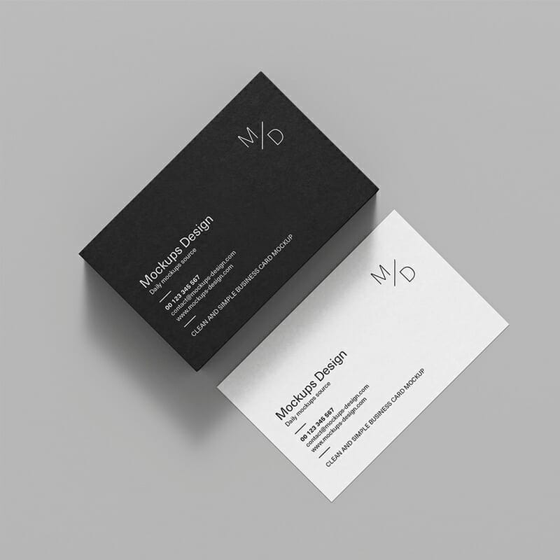 Clean Business Cards Mockup