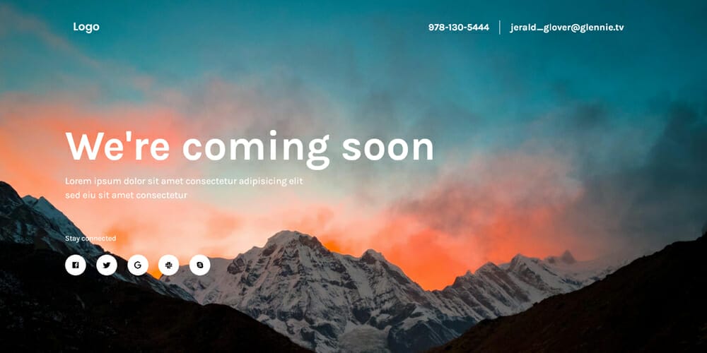 Free Under Construction Html Templates 6 Coming Soon Page