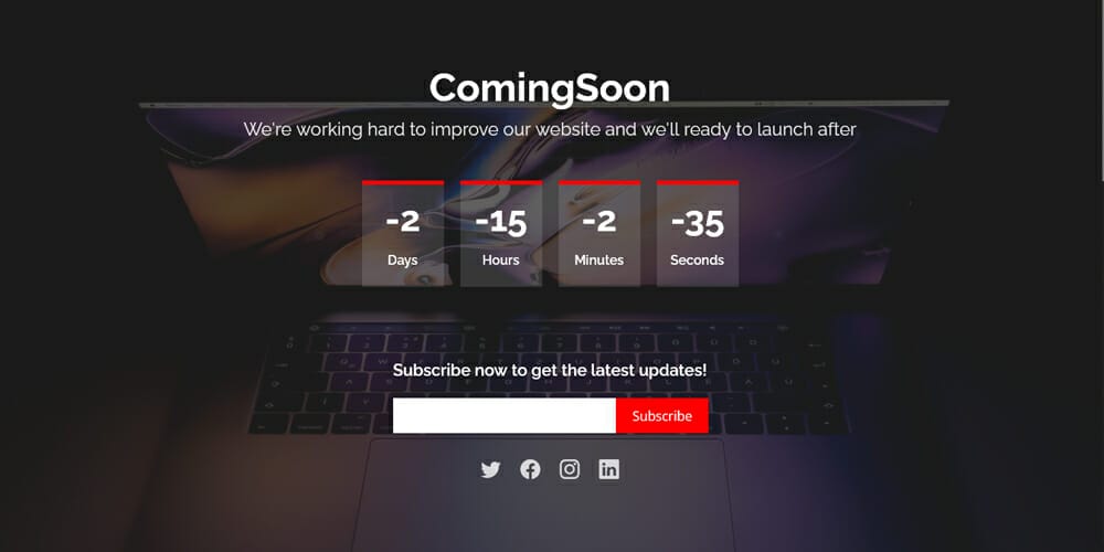 ComingSoon Under Construction Template
