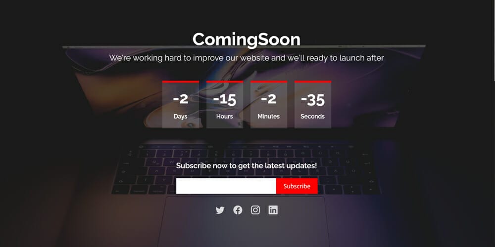 Free Under Construction Html Templates 11 ComingSoon Under Construction Template
