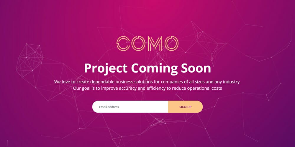 Award-Winning Coming Soon HTML Templates 12 Como Coming Soon Page HTML Template