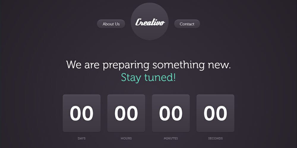 Free Under Construction Html Templates 40 Creativo Responsive Website Template