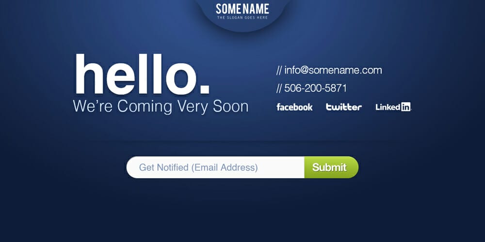 Free Under Construction Html Templates 55 DeepBlue