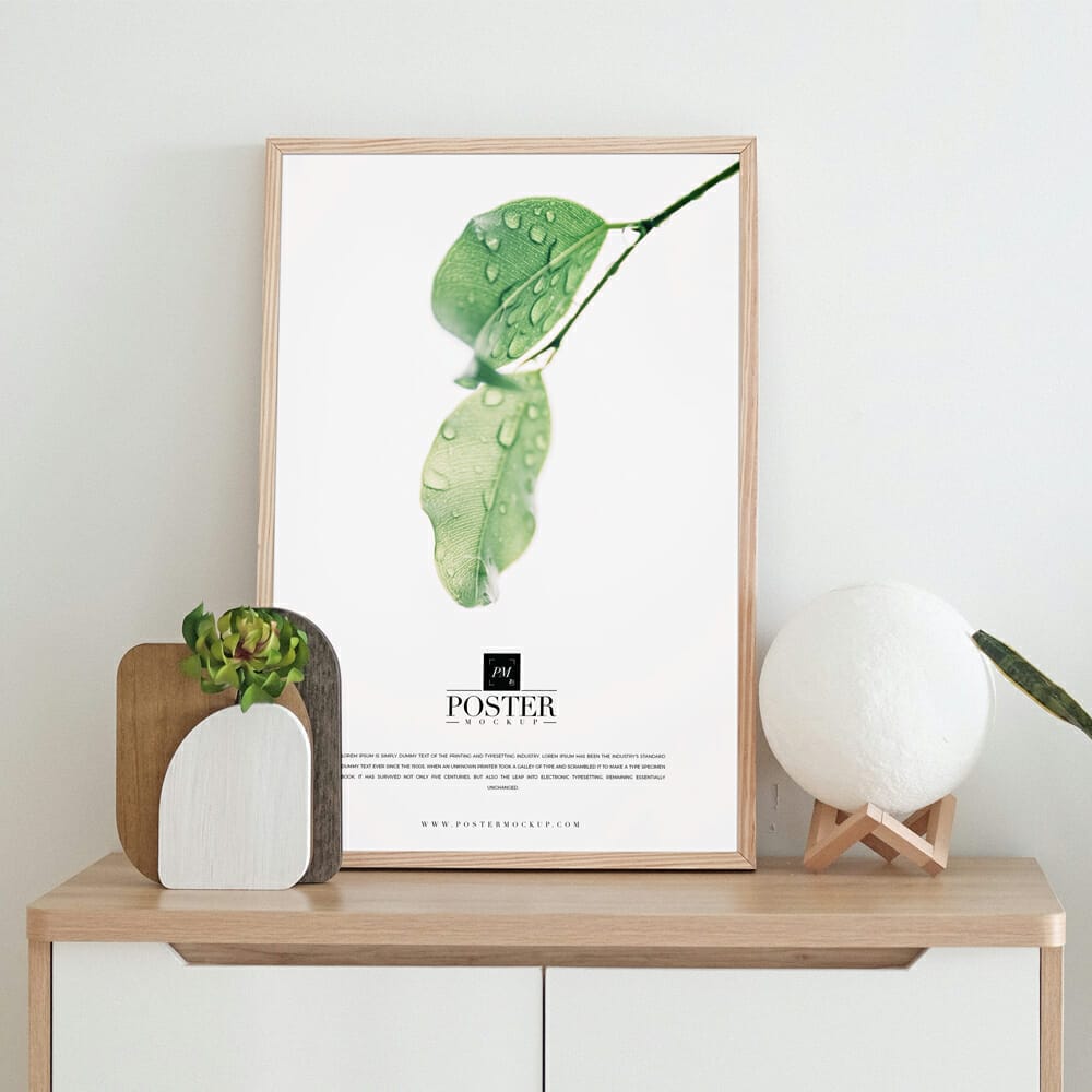 Elegant Room Interior Frame Poster Mockup PSD