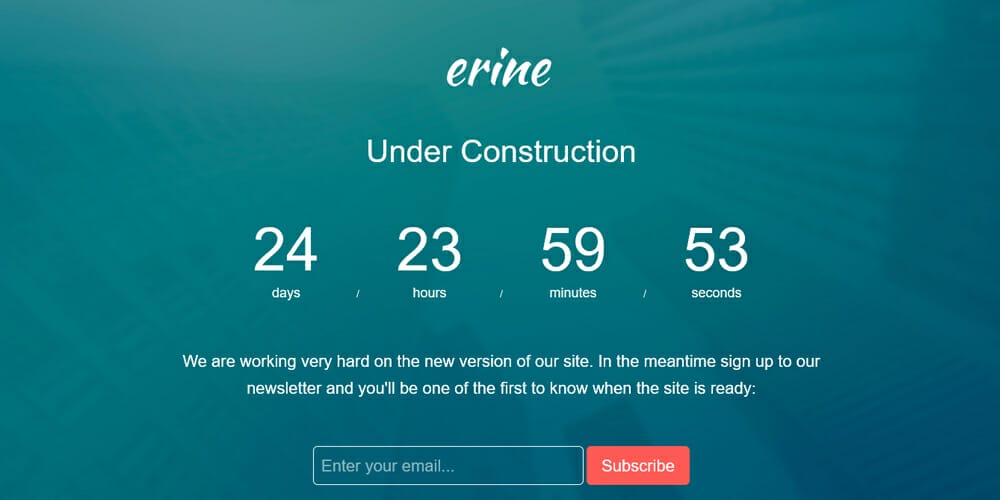 Free Under Construction Html Templates 25 Erine