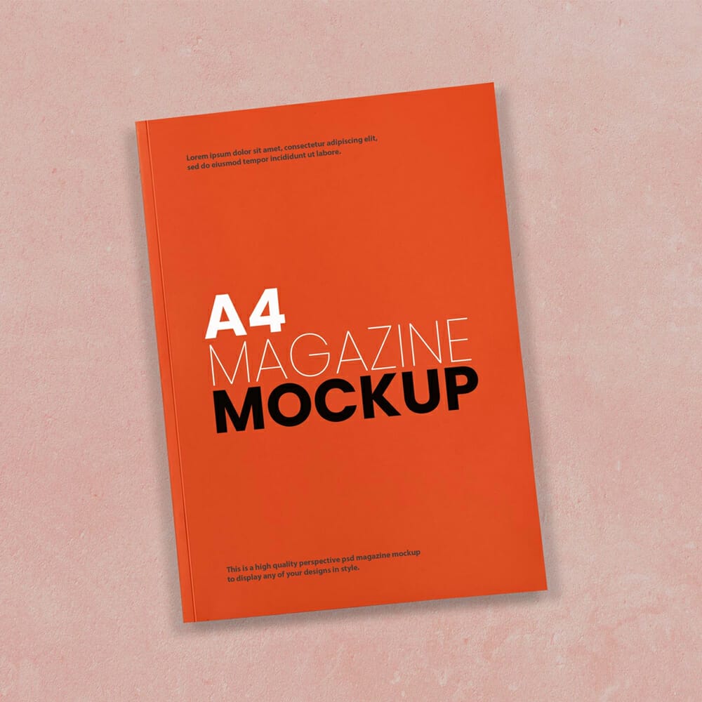 Free A4 Magazine Mockup