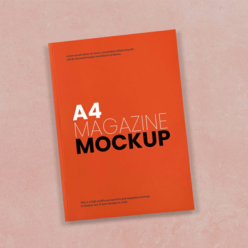 Free A4 Magazine Mockup